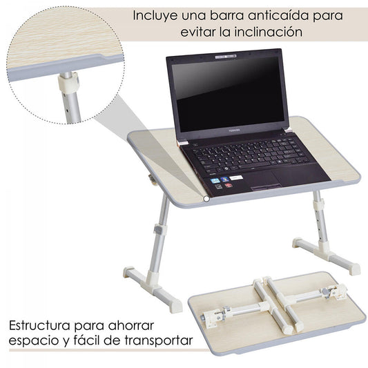 MESA PLEGABLE PARA ORDENADORES PORTATILES CON VENTILADOR USB ADAPTABLE