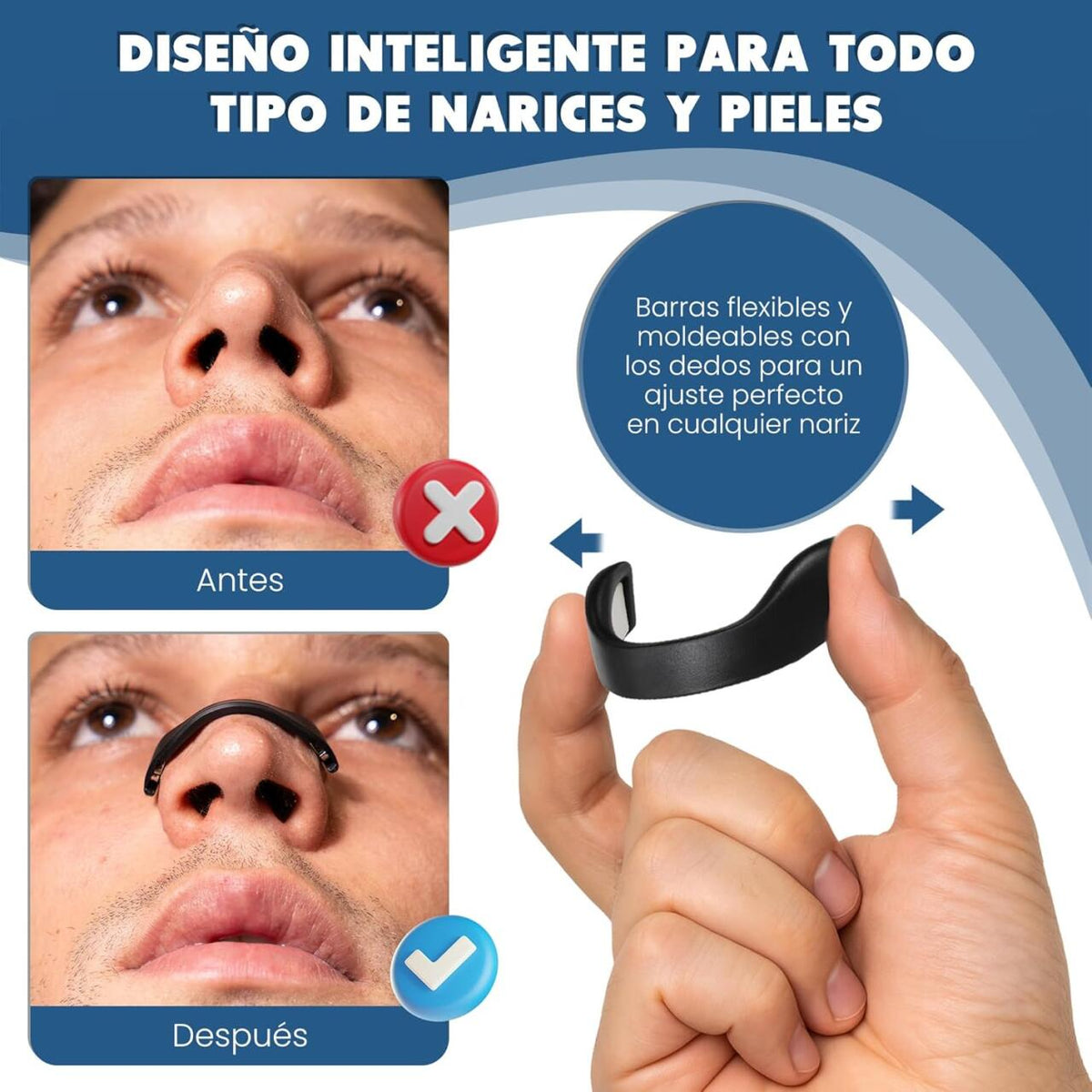 TIRAS NASALES MAGNETICAS PARA DEPORTE O DORMIR