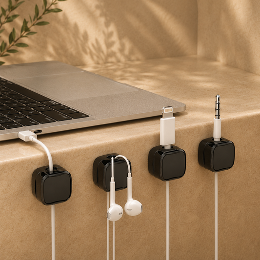 ORGANIZADOR DE CABLES (6 PIEZAS)