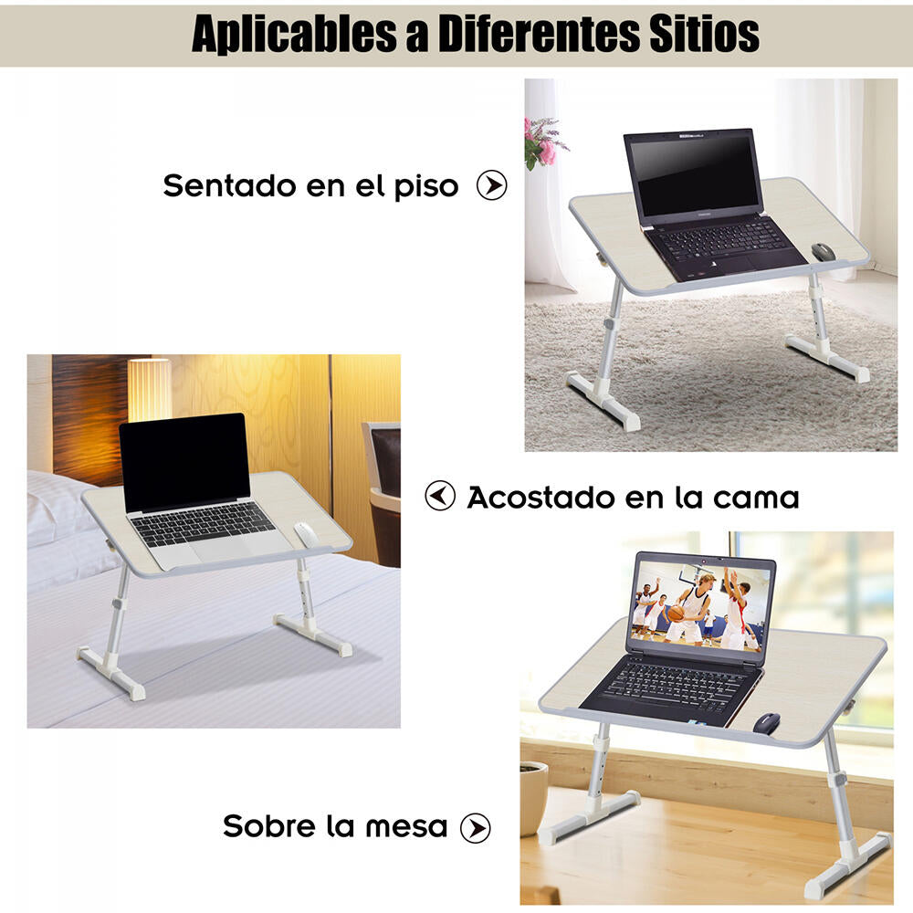 MESA PLEGABLE PARA ORDENADORES PORTATILES CON VENTILADOR USB ADAPTABLE